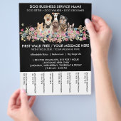 Black Dogs Blume niedliche Welpen Tickets Flyer (Hand)