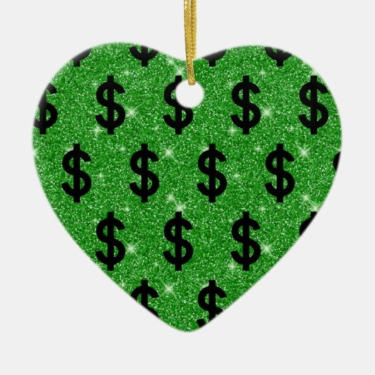 Black-Dollar-Geld-Unternehmer Wall Street Keramik Ornament (Vorne)