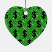 Black-Dollar-Geld-Unternehmer Wall Street Keramik Ornament (Hinten)