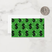 Black-Dollar-Geld-Unternehmer Wall Street Mitteilungskarte (Vorderseite/Rückseite Beispiel)