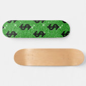 Black-Dollar-Geld-Unternehmer Wall Street Skateboard (Horizontal)