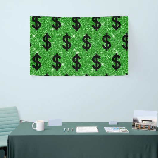 Black Dollar Sign Money Unternehmer Wall Street Banner (Messeveranstaltung)