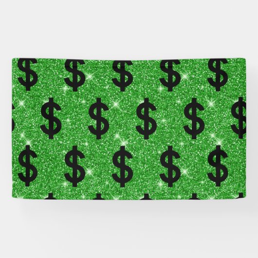 Black Dollar Sign Money Unternehmer Wall Street Banner (Horizontal)