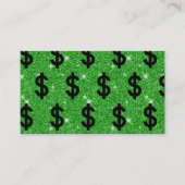 Black Dollar Sign Money Unternehmer Wall Street Begleitkarte (Vorderseite)