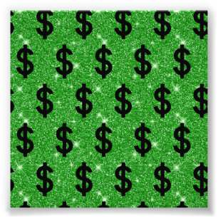 Black Dollar Sign Money Unternehmer Wall Street Fotodruck