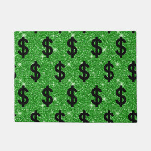 Black Dollar Sign Money Unternehmer Wall Street Fußmatte