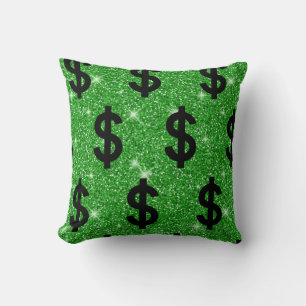 Black Dollar Sign Money Unternehmer Wall Street Kissen