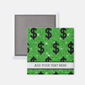 Black Dollar Sign Money Unternehmer Wall Street Magnet (Vorderseite/Rückseite)