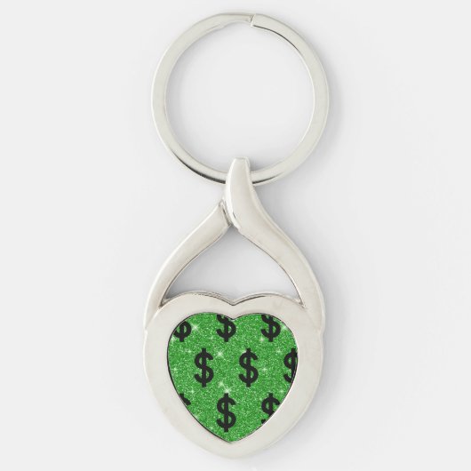 Black Dollar Sign Money Unternehmer Wall Street Schlüsselanhänger (Vorderseite)