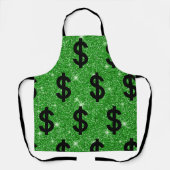 Black Dollar Sign Money Unternehmer Wall Street Schürze (Vorderseite)