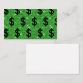 Black Dollar Sign Money Unternehmer Wall Street Visitenkarte (Vorne/Hinten)