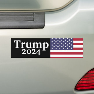 Black Donald Trump - Amerikanische Flagge 2024 Autoaufkleber