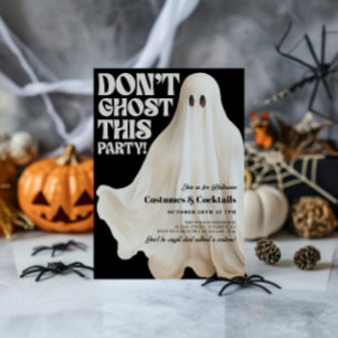 Black Don't Ghost Dieses Party lustiges Halloween Einladung