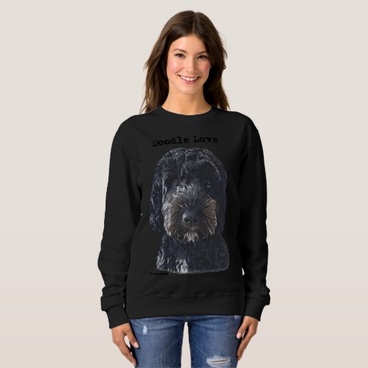 Black Doodle Dog Sweatshirt (Vorne ganz)