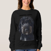 Black Doodle Dog Sweatshirt (Vorderseite)