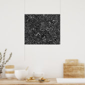 'Black Doodle' Originelle Kunstkunst Zeichnend Poster (Küche)