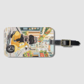 Black Doodle Riding Scooter European City Streets Gepäckanhänger (Vorderseite (Horizontal))