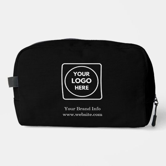 Black Dopp Kit | Benutzerdefiniertes modernes Firm Waschbeutel (Vorderseite)