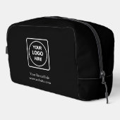 Black Dopp Kit | Benutzerdefiniertes modernes Firm Waschbeutel (Rechte Ecke)