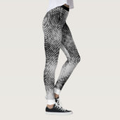 BLACK Dot Pattern on (Ihre Hintergrundfarbe) Leggings (Rechts)