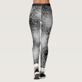 BLACK Dot Pattern on (Ihre Hintergrundfarbe) Leggings (Rückseite)