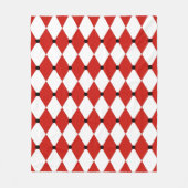 Black Dot Red und White Harlequin Fleecedecke (Vorderseite)
