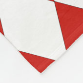 Black Dot Red und White Harlequin Fleecedecke (Ecke)