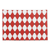 Black Dot Red und White Harlequin Kissenbezug (Rückseite-Rechts)