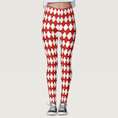 Black Dot Red und White Harlequin Leggings (Vorderseite)