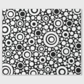 Black Dots & Circles Grid + Ihr Backgr. Geschenkpapier (Flach)