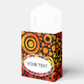 Black Dots & Circles Grid + Ihr Backgr. & Text Geschenkschachtel (Geöffnet)