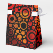 Black Dots & Circles Grid + Ihr Backgr. & Text Geschenkschachtel (Rückseite)