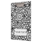 Black Dots & Circles Grid + Ihr Backgr. & Text Klemmbrett (Links)