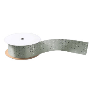 Black Dots Confetti Glitzer Imitate Fossil Satinband