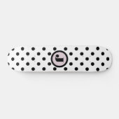 Black Dots Custom Monogram Skateboard (Horizontal)