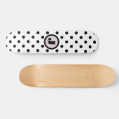 Black Dots Custom Monogram Skateboard (Horizontal)