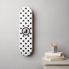 Black Dots Custom Monogram Skateboard