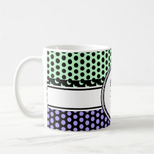 Black Dots Grid + Ihr Backgr. & Text Kaffeetasse