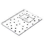 Black Dots Muster Backen Rezept Notebook Notizblock (Linke Seite)