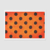 Black Dots on Orange Repeat Design DW2F Decoupage Seidenpapier (Vorderseite)