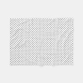 Black Dots White Polka Dot Fleecedecke (Vorderseite (Horizontal))
