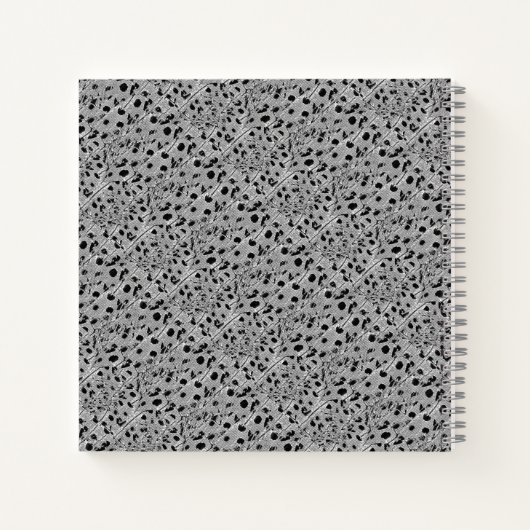 Black Dotted Spiral Notebook Notizblock (Rückseite)