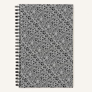 Black Dotted Spiral Notebook Notizblock