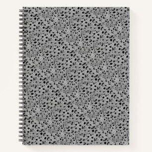 Black Dotted Spiral Notebook Notizblock