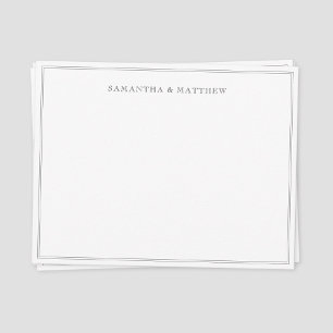 Black Double Border Coupé Mitteilungskarte