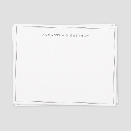 Black Double Border Coupé Mitteilungskarte