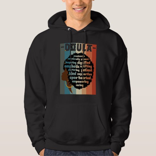 Black Doula Melanin Doula Afro Hair Black History  Hoodie (Vorderseite)