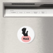 Black Dove Peace Magnet (In Situ (Geschirrspüler))