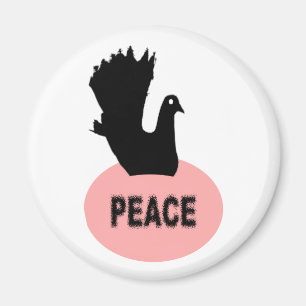 Black Dove Peace Magnet