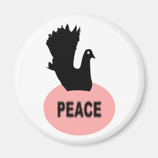 Black Dove Peace Magnet (Vorne)